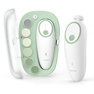 Momcozy ベビー爪やすり 電動 やさしい 赤ちゃん 爪切り 電動 充電式 ベビー爪切り 電動 7枚 研磨ヘッド交換パッド