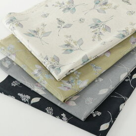 生地 日本製 momen-t モーメント　綿麻ソフリー加工 花柄 新柄 生地幅110cm　≪商用利用可≫50cm以上、10cm単位での販売です。購入例《50cmの場合は数量5です》