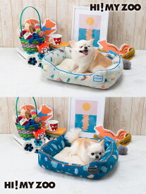 スクエアベッドS 40×31×13cm tassu タッス HI! MY ZOO ハイマイズー Pet INTERIOR ペットインテリア あったか サンゴマイクロ生地 フリース アニマル柄 冬 犬 いぬ イヌ 猫 ネコ ねこ ペット ペット用 ベッド インテリア お洒落 可愛い Sサイズ 168-6811