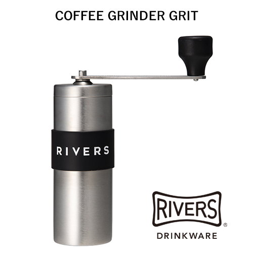 【RIVERS】挽きたての豆を楽しめるリバーズのグラインダーに、インダストリアルな新色『シルバー』が登場！ディープなコーヒーギーク必見！ 【コーヒーミル】RIVERS リバーズ：COFFEE GRINDER GRIT SILVER（コーヒーグラインダーグリット シルバー）コーヒー／珈琲／コーヒー豆／コーヒーを挽く／COFFEE LIFE／RIVERS／リバーズ／アウトドア／ギフト／プレゼント