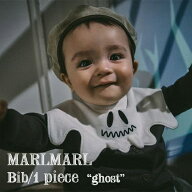 【26ハロウィン】【全2柄/お名前刺繍OK】MARLMARL マールマール：スタイ ghost bib（ゴーストビブ）［ラ…