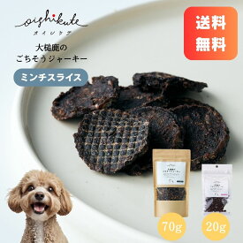 【レビューキャンペーン】[オイシクテ] 鹿肉 犬 ジャーキー おやつ 国産 無添加 贅沢熟成 20g/70g/140g ごちそうジャーキー ミンチスライス チップス コインチップ パリパリ 硬め アレルギー対応 低アレルゲン 高たんぱく 低脂質 グルテンフリー グレインフリー
