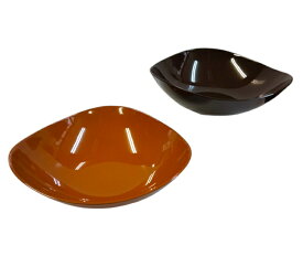 即日出荷可能「北市漆器店カゼヤスタイルkaze-ya styleペア盛鉢KZ2365(橙・茶)」訳あり アウトレット 漆器 日本製 ペア皿 食器【返品交換キャンセル不可・先様（お相手様）配送不可・のし包装不可・他商品との同一梱包不可】【送料無料※沖縄・離島・北海道へは別途送料有】