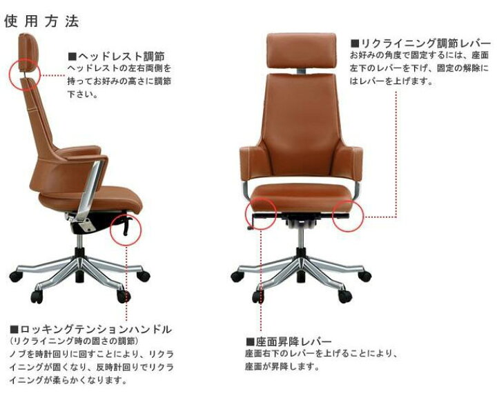 楽天市場】MERRYFAIR オフィスチェア デルフィ フルレザー ハイバック 