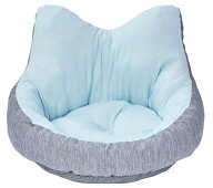 ペティオ (Petio) 猫用ベッド ひんやりくつろぎベッド フチ付 ネコ耳ラウンド マット 猫 人気 夏用 冷感 …
