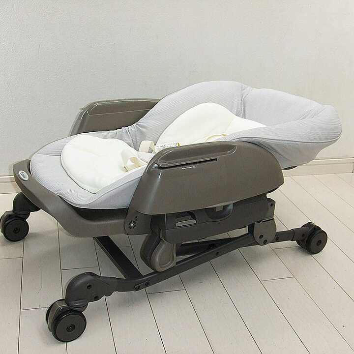 楽天市場】美品 手動 ハイローチェア 中古 コンビ ネムリラ ラック 
