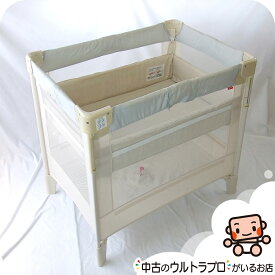 【お得っ！厳選中古】ベビーベッド 中古 アップリカ ココネルエアーAB aprica COCONEL 新生児から2歳 コンパクトにたためる【C.一般中古】 【送料無料】【中古】m1192264223
