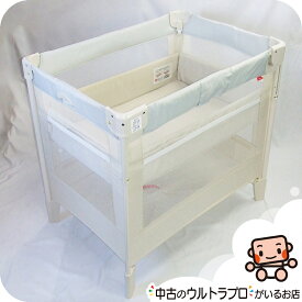 【お得っ！厳選中古】綺麗 ベビーベッド 中古 アップリカ ココネルエアーAB Aprica COCONEL 新生児から2歳 コンパクトにたためる【B.綺麗】【中古】w1211013000