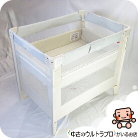 【お得っ！厳選中古】綺麗 ベビーベッド 中古 アップリカ ココネルエアーAB Aprica COCONEL 新生児から コンパクトにたためる【B.綺麗】【中古】x1211014455