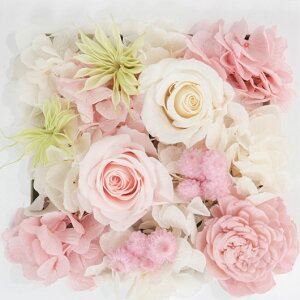 お歳暮 冬ギフト 花ギフト プリザーブドフラワー 【送料無料】 プリザーブドウォールフラワー(スクエア)〈ピンク〉 プリザーブドフラワー 花ギフト プリザーブドフラワー 6000円 人気 6000