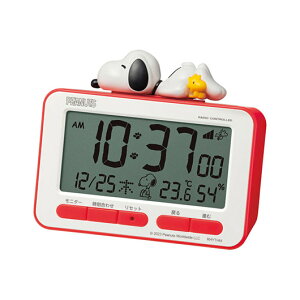 お歳暮 冬ギフト 販促品 置き時計 【送料無料】 リズム アラームデジタル スヌーピー〈赤〉 置き時計 保育園 運動会 景品 幼稚園 販促品 置き時計 6000円 人気 6000円台 敬老会 プレゼント