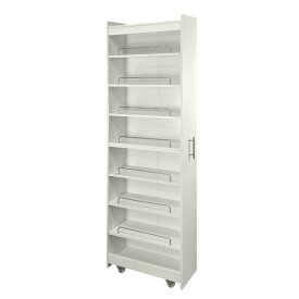 【マラソン期間全品10％OFF】キッチンワゴン 隙間収納 (幅20 奥行60, ホワイト)
