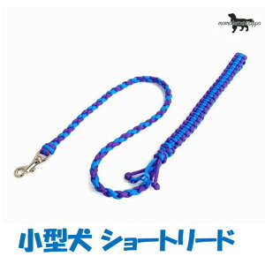 PARACORD LEAD パラシュートコード ショートリード(カラー:Bブルー&パープル)小型犬リード 送料無料(ポスト投函便)
