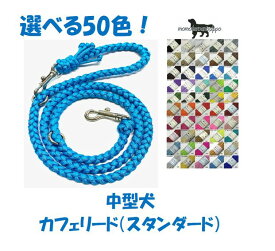 PARACORD LEAD パラシュートコード カフェリード（スタンダード）自分だけの選べるカラー（Mサイズ）中型犬リード 送料無料（ポスト投函便）
