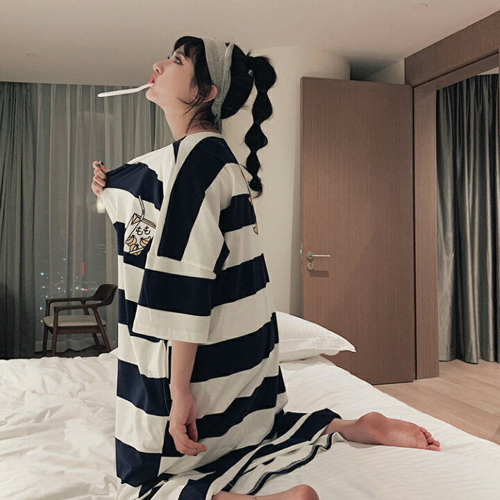 楽天市場 ネグリジェ パジャマ レディース 夏 半袖 可愛い 部屋着 寝巻き ロング丈tシャツ ワンピース オシャレ きれいめ ルームウエア ゆったり ボーダー 3色 Ms Momo 楽天市場店 楽天市場 ネグリジェ パジャマ レディース 夏 半袖 可愛い 部屋着 寝巻き ロング丈tシャツ ワンピース オシャレ きれいめ ルームウエア ゆったり ボーダー 3色 Ms Momo 楽天市場店