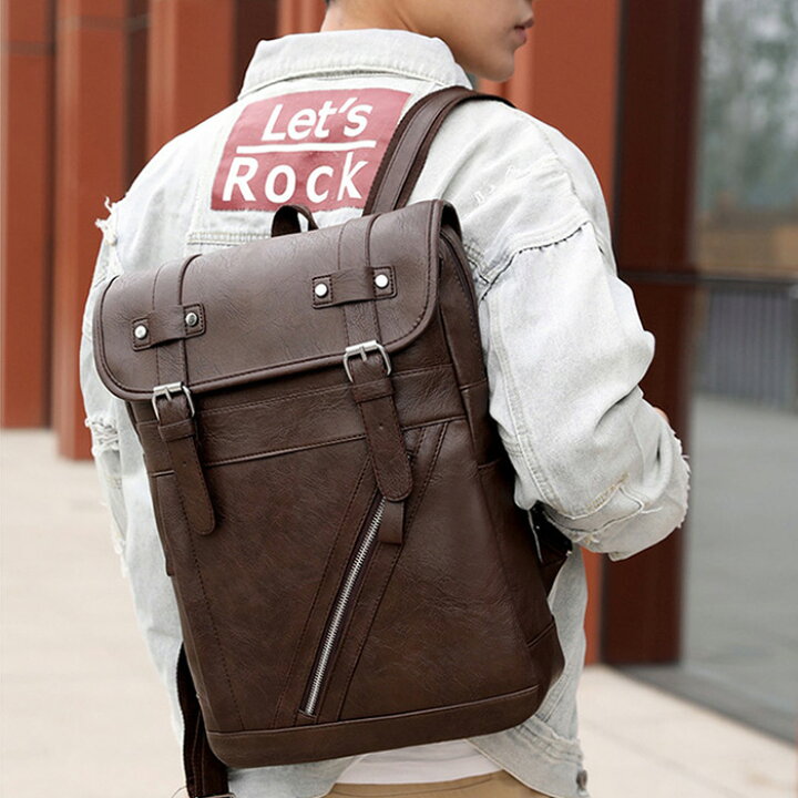 楽天市場 リュックサック ビジネスリュック 防水 ビジネスバック メンズ 大容量バッグ 鞄 Pu革リュック Pc収納 軽量リュックバッグ安い 学生 通学 通勤 出張 旅行 Ms Momo 楽天市場店