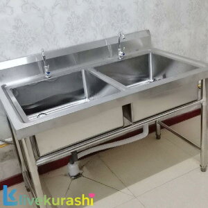 �X�e�����X�Ȉ՗����� ��e�ʎ����^�V���N ��100x���s50x����80cm �K�[�f���V���N �_�u���V���N ���O �ȈՎ� �L�b�`���p������ ��