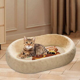 猫用爪とぎパッド ボウル 多目的サイザル麻ラウンジベッド オーバルキャットスクラッチ 子猫との交流 遊び 屋外 屋内用