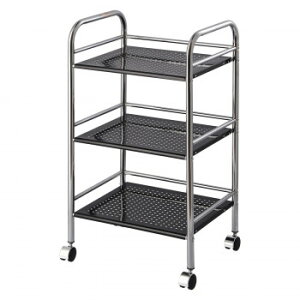 【ポイント7倍!水曜定休セール】 不二貿易 C/D:93396 マルチワゴン3段 BK/CR 93396