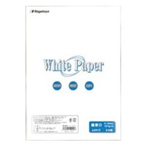 【即納】  （まとめ）Nagatoya ホワイトペーパー ナ-042 最厚口 A4 25枚 コピー用紙・印刷用紙
