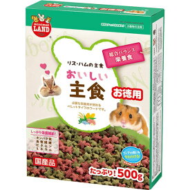 【ポイント5倍 4/20の5のつく日】 （まとめ）マルカン リス・ハムの主食 お徳用 500g ハムスターフード 【×3セット】