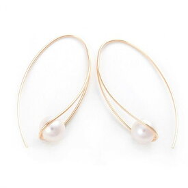 アコヤ真珠 パール ピアス K18 イエローゴールド ジプシー フック ピアス 7mm 7ミリ珠 あこや 本真珠 真珠