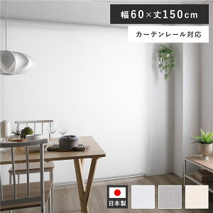 【P7倍】 ロールスクリーン 約幅60×丈150cm ホワイト 日本製 国産 防炎 洗える 洗濯機丸洗い可 カーテンレール対応 織生地 MIX生地 賃貸対応 取付簡単 設置簡単 軽い力で昇降可 ロールカーテン