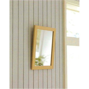 【P13倍!10/25】 割れない鏡/壁掛けミラー (Sサイズ 340mm×240mm) ガラス不使用 日本製 ナチュラル 〔防災 子供部屋 学校 体育館〕