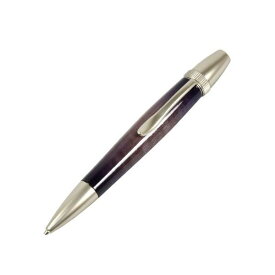 【ポイント5倍！6/2 楽天勝利+ショップPアップ 23:59まで！】 キャンディカラー ボールペン/文房具 【Purple カーリーメイプル】 パーカータイプ 芯：0.7mm 日本製 文具 『Air Brush Wood Pen』