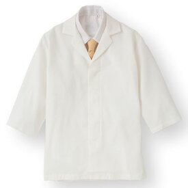 ワッフル白衣七分袖 ホワイト KMH2741-1 Lサイズ