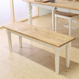 ＼P10倍／ 北欧風 ダイニングベンチ （ホワイト） 110×32×42cm 木製 パイン材 オイル塗装/水性塗料塗装 組立品 〔リビング〕