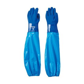 (まとめ) TRUSCO 腕カバー付耐油手袋 Lサイズ ブルー TTGC-L 1双 【×5セット】