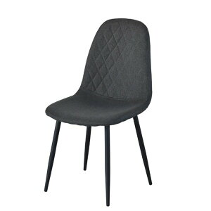 【ポイント7倍!水曜定休セール】 パーソナルチェア 約幅440mm ダークグレー スチールパイプ ダイヤステッチチェアー 組立品 リビング ダイニング 在宅ワーク(代引不可)