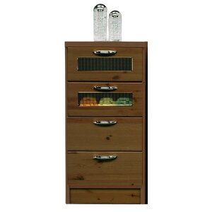 【P5倍】 チェスト タンス 4段 幅39cm ブラウン 木製 日本製 カントリー調 引き出し収納 ベッドルーム 寝室 完成品
