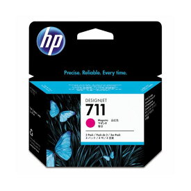 【ショップP★5倍+スーパーセール同時開催!】 (まとめ) HP711 インクカートリッジ マゼンタ 29ml／個 染料系 CZ135A 1箱（3個） 【×10セット】