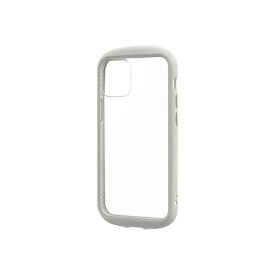 LEPLUS iPhone 12 mini 耐衝撃ハイブリッドケース PALLET CLEAR Flat ライトグレー LP-IS20PLCLGY