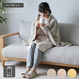 ＼ポイント7倍！5/8／ 寝具 ハーフケット フランネル 肌触りなめらか ボリューム あったか 洗える 清潔 100×140cm
