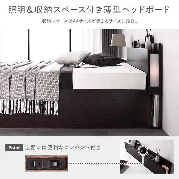 楽天市場】〔組立設置サービス付き〕 日本製 収納ベッド 通常丈 セミ