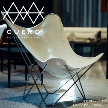 美品　CUERO クエロ BKF バタフライチェア キャンバス CUERO クエロ キュエロ BKFチェア BUTTERFLY CHAIR CANVAS バタフライ