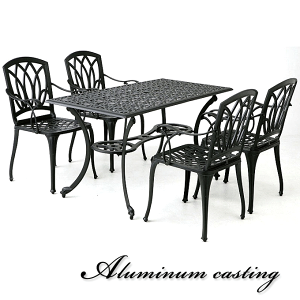 �_�V���b�vP5�{�I���j��x�������^ �K�[�f���Z�b�g �A���~���� ��140cm �A���E�J�E�� �e�[�u�� �`�F�A GSTY-12S5 �u���b�N 5�_�Z�b�g