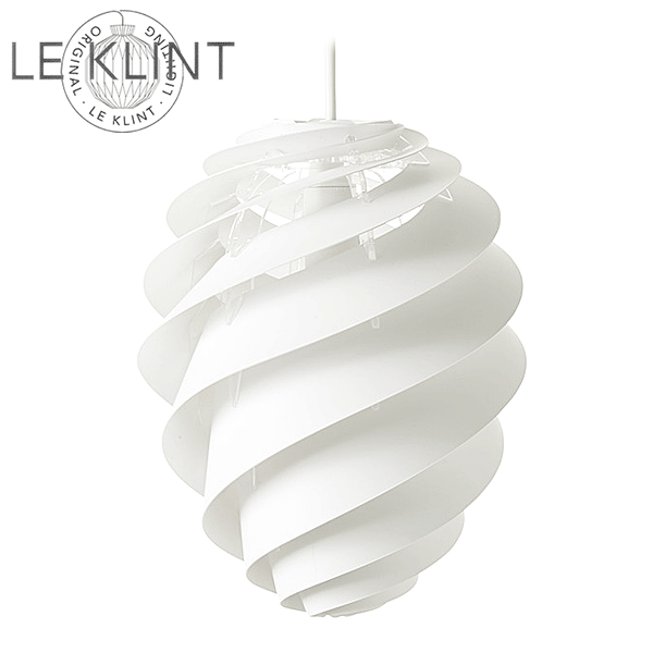 北欧 デンマーク 照明 ランプ ハンドクラフト インテリア プラスティックペーパー 大好評です レ 驚きの価格が実現 クリント LE SWIRL ペンダント ホワイト 直径18cm スワール 2S KLINT