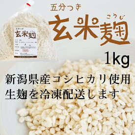 玄米麹 五ぶつき玄米 生麹 新潟県産コシヒカリ米使用 1kg袋入り 冷凍