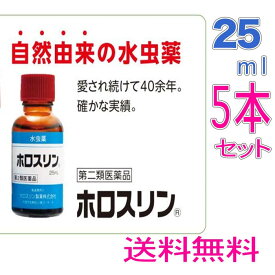 【第2類医薬品】水虫薬 ホロスリン 25ml ×5個