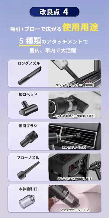 楽天市場】＼楽天1位3冠／ ハンディクリーナー コードレス 掃除機 充電 