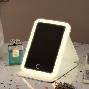 ライト付きミラー 卓上 折りたたみ 充電式 折り畳みミラー 卓上ミラー led 折り畳み 鏡 ミラー ライト付き メイクミラー 化粧ミラー かわいい おしゃれ led付き led鏡 化粧鏡 ledライト付 光る鏡