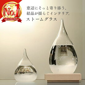 ストームグラス かわいい おしゃれ 雑貨 プレゼント ギフト 天気管 天気予報 結晶 オブジェ しずく型 インテリア 晴雨予報グラス 置物 癒し インテリア雑貨 グラス 気象管 気象観測 雨 雪 嵐 天候 予測 天気予測 ディスプレイ 小物 オシャレ 北欧インテリア ナチュラル
