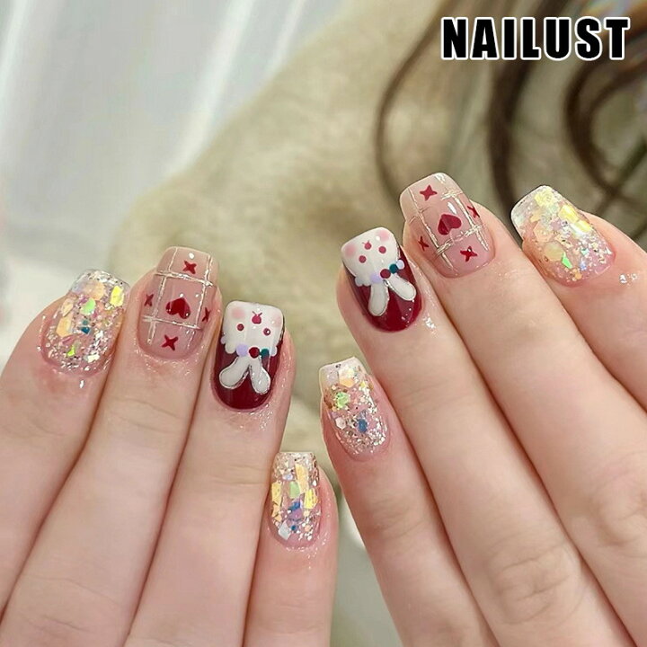 楽天市場】ネイル チップ かわいいデザイン ネイルシール 付け爪 つけ 