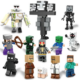 レゴ ミニフィグ マイクラ風 マインクラフト風 13体セット 互換 LEGO ミニフィギュア ブロック おもちゃ キッズ 送料無料 知育玩具 組み立て 誕プレ