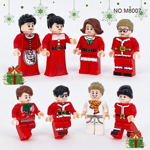 【店内全品2点注文で20%OFF】レゴ 互換 ミニフィグ クリスマス 8体 サンタ レゴ 互換 LEGO ミニフィギュア ブロック おもちゃ キッズ 子ども 送料無料 知育玩具 組み立て 誕プレ