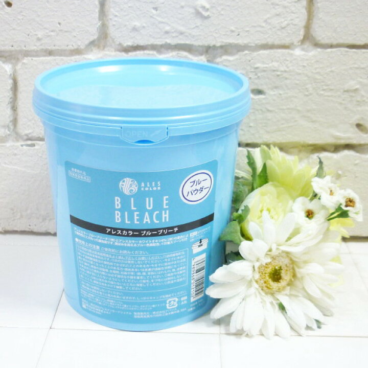 アレスカラー ブルーブリーチ 500g 1剤【ALES COLOR、BLUE BLEACH、脱色、ヘアカラー剤、ブリーチ剤、ブルーパウダー、ハイトーンカラー】 ももたろうCRUB 1セット アレス ブルーブリーチ剤